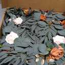 Wedding Arch Flowers 12FT, Terracotta Burnt Orange Artificial Flower Garland for Wedding Arch Decor, Large Floral Arrangement for Ceremony Backdrop, Reception Table Runner, Without Drapes