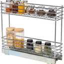 Household Essentials Chrome 2-Tier Sliding Cabinet Organizer, 5"