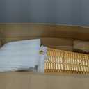 Wedding Stick Umbrellas Bulk, 40 Inch Large Canopy Umbrellas with Woven Rattan Basket Windproof Rainproof