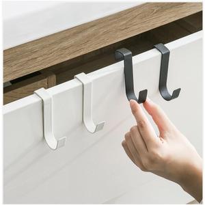 Over The Door Cabenit Drawer Hooks, Z-Shape No Drill Carbon Steel Metal Heavy Duty Hook for Small Kitchen Cabenit Narrow Door Back Holder Bathroom Drawer for Hanging Towels (Sliver, 6 Pack)