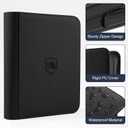 Toploader Binder, Holds 360 Toploader, 100 Toploaders INCLUDED, 9-Pocket PU Cover Top Loader Binder for 3" x 4" Rigid Toploaders, Ringless Double-Sided Toploader Card Binder for TCG, Sport Cards