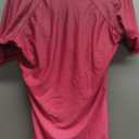 Halcurt Women's Short Sleeve Rash Guard Swim Shirt with Bra Half Zip Tie Drawstring UPF50+ Swimsuit Top Ombre Red Pink M