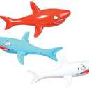 3 HUGE Jumbo - 46" Inflatable SHARKS/Shark INFLATES/Party DECORATIONS/DECOR/FAVORS/POOL TOYS