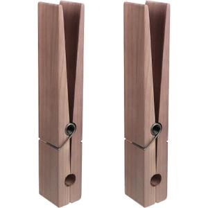 Blulu 2 Pcs 12 Inch Jumbo Wooden Clothespins Large Clothespin Towel Holder Giant Wooden Clothes Pins Large Clothes Clips with Spring for DIY Craft Winter Farmhouse Bathroom Laundry Room(Light Color)