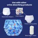 BISENKID 6 Packs Waterproof Plastic Underwear for Toddlers Potty Training Good Elastic Plastic Diaper Covers for Potty Training Pants and Cloth Diaper Boys 5t
