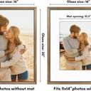 Americanflat Vintage Frames - 16x20 Picture Frame with Beaded Accents and Polished Plexiglass - Use as 11x14 Frame or Display 16x20 Photos Without Mat - Heirloom Collection - Wall Display - Gold