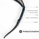 5BC Bluetooth Safety Glasses for Work Audio Smart Glasses Headphones with mic, Clear Lens