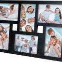 4x6 Collage Picture Frame Family Photos Display - 6 Openings Collage Picture Frame for Wall and Tabletop Display Black Picture Frames Set Ideal for Home Decorating Family Gifts