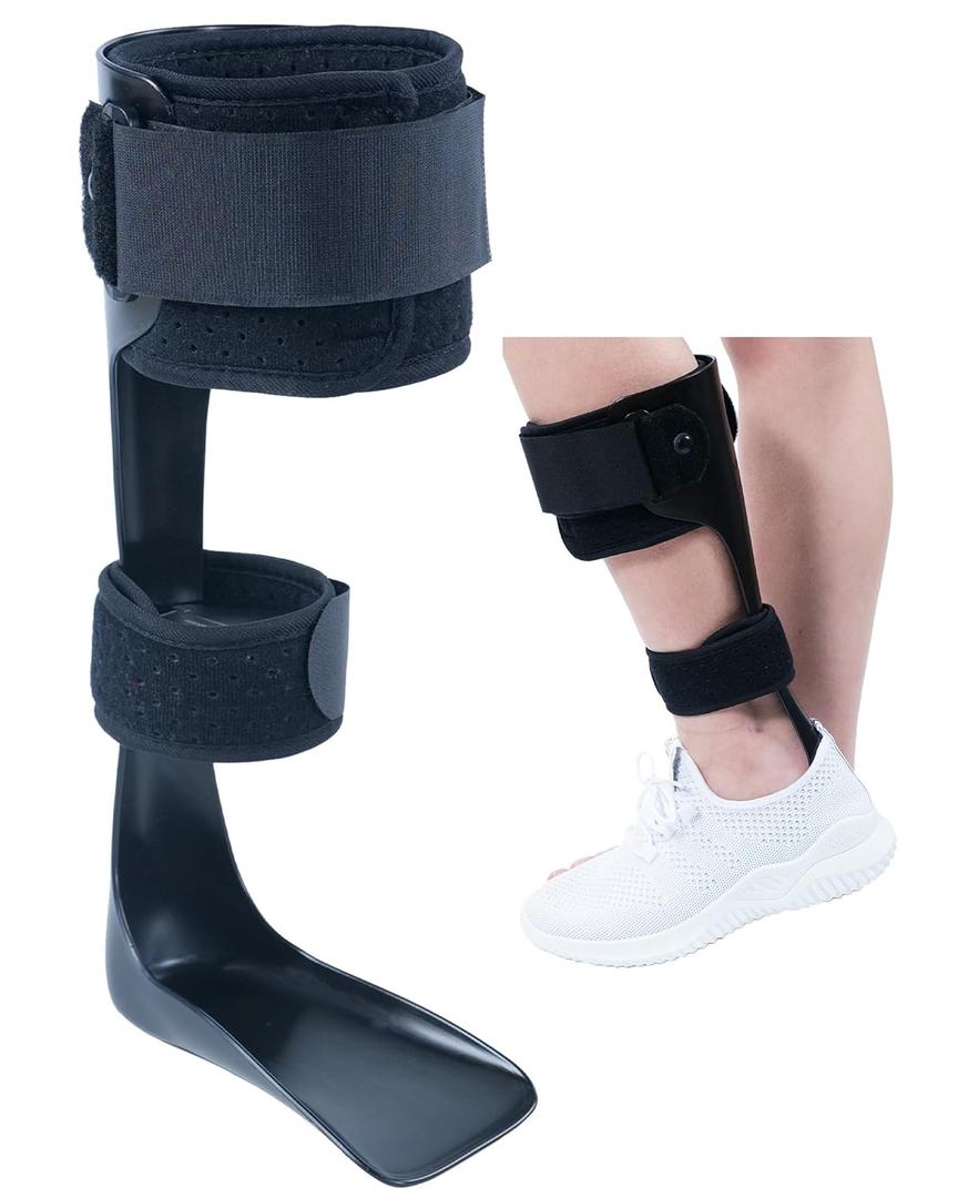 AFO Foot Drop Brace, Innovative Half-Foot Design, Shoe-Friendly, Perfect Posture, Medical Drop Foot Brace for Walking, Foot Drop Orthotic Braces for Neuropathy, Men & Women(Large, Left)