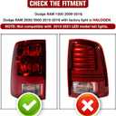 Upgrade LED Tail Lights Compatible with Dodge RAM 1500 2009-2018, Ram 2500 3500 2010-2018 Factory Halogen Taillight Models, Smoke Lens, 2PCS