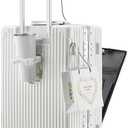 feilario 24in Aluminium Frame Zipperless PC Hard Shell Spinner Wheels Luggage, Built-In TSA lock Carry on Suitcase, with Cup Holder, USB Port, Phone Holder