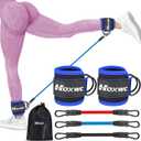 Ankle Resistance Bands with Cuffs, Ankle Bands for Working Out, Ankle Resistance Band for Leg, Booty Workout Equipment for Kickbacks Hip Fitness Training, Exercise Bands for Butt Lift Women