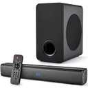 Sound Bar Speakers Bluetooth Wireless, TV Speakers Sound Bar Subwoofer, Home Theater Surround Sound Bar HDMI(ARC) Optical AUX USB 2.1ch Home Audio Sound System TV PC Wall MountS, JetBlack