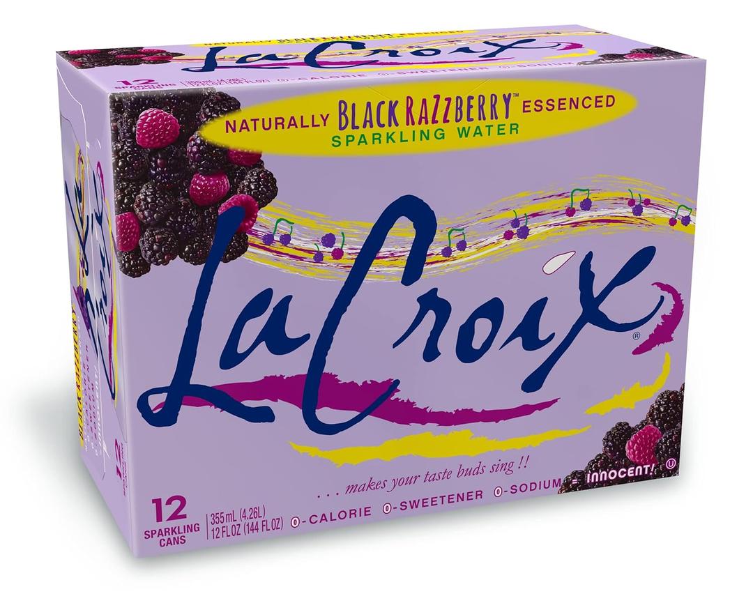 La Croix Sparkling Water, Black Razzberry, 12 Fl Oz (pack of 12) (EXP 02/09/27)