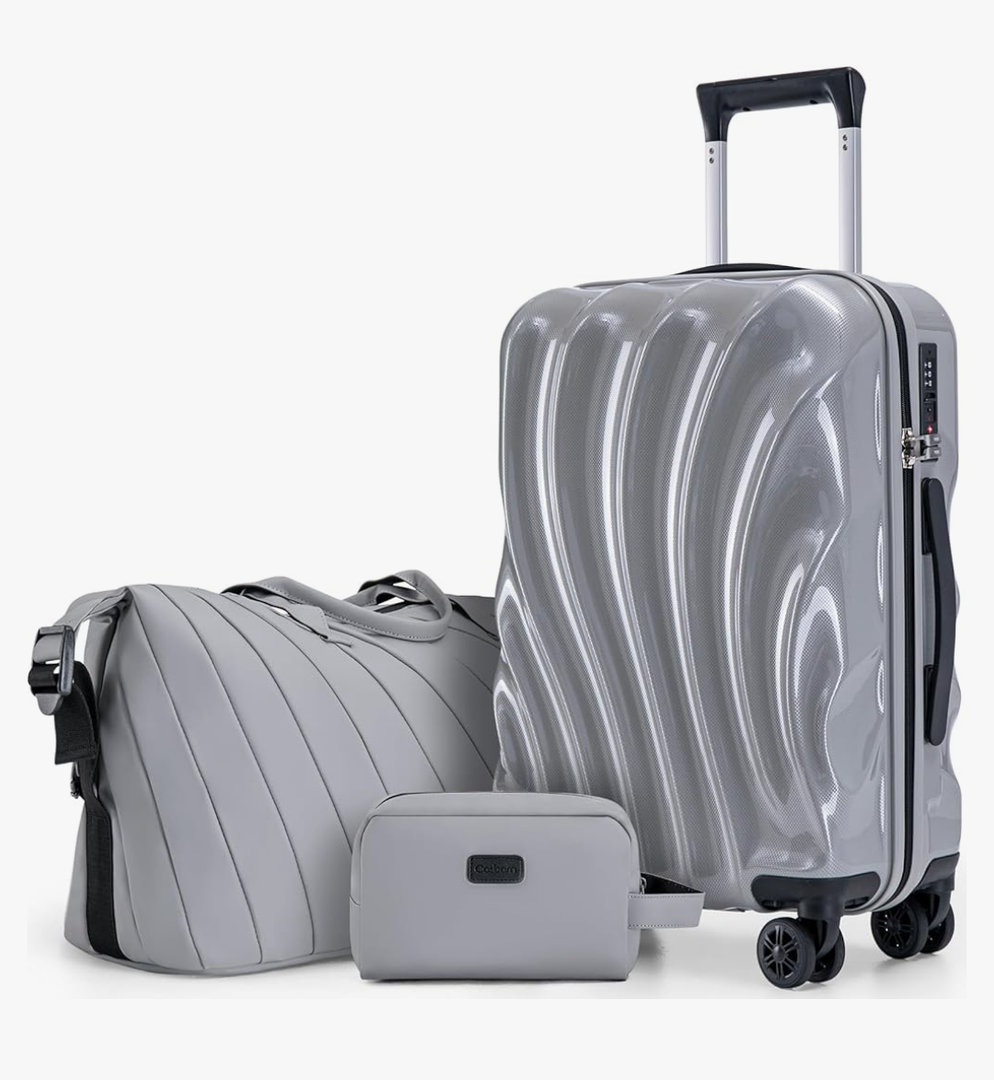 Luggage Sets 3 Piece Suitcases with Wheels, Suitcase Set, ABS+PC Hardshell Luggage with Phone Holder, Lightweight Carry on Luggage with TSA Lock Spinner Wheels