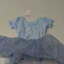 EQSJIU Unicorn Ballet Leotards with Tutu for Girls Toddlers Dance Cotton Tulle Skirts Dress (6-7 Years, Light Blue)