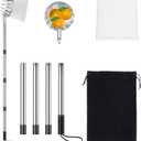Fruit Picker Pole with Basket, 5.5 FT Adjustable Pole with Soft Bag for Apple, Pear, Lemon, Orange, Apricot, Mango, Limes, Nectarines, Grapefruit, Plums, Cherry, Persimmons Tree Picker