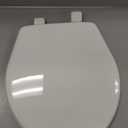 Mayfair Caswell Modern Slow Close Toilet Seat, Durable Plastic Seat, Made in USA, Round, White