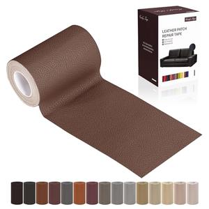 Leather Repair Patch Tape, Brown 3 x 61 Inches Self Adhesive Leather Repair Kit for Furniture, Car Seat,Vinyl Leather Repair Kit for Office Chairs, Couch, Sofa, Luggage