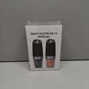 Gravity Electric Salt and Pepper Grinder set of 2, Automatic Salt And Pepper Grinder Set, Adjustable Roughness, Battery Powered, LED Light, 2 Pack, (Black)