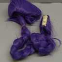 33 Inches Long Purple Braid Anime Costume Wig  High Temperature Heat Resistant Silk Fiber  Natural Looking Costume Wig for Halloween Party, Cosplay (Small Size)