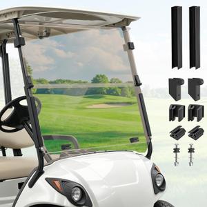 Panglong Golf Cart Tinted Windshield for Yamaha G29 Model-Foldable, Anti-UV and Impact Resistant Golf Cart Windshield, Suitable for 2007-2016 Yamaha Drive/G29 Model