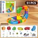 Electric Magnetic Train Track Set, 3D Anti-Gravity Flexible Race Tracks with Motorized Train and Traffic Signs, STEM Building Toy for Kids