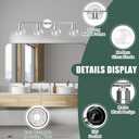 Espird 4 Lights Bathroom Vanity Light Fixtures Chrome, Bathroom Lights Over Mirror, Industrial and Farmhouse 4 Lights Wall Sconce, Polished Chrome Globe Vanity Lighting Fixtures