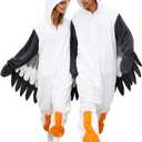 vavalad Adult Onesie Costume Halloween Christmas Cosplay Funny Costume Women Men (White, L)