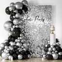 COKAOBE Silver Shimmer Wall Backdrop, 18 Pcs Square Sequin Shimmer Backdrop Panel, Photo Backdrops for Birthday, Anniversary, Wedding, Graduation & Bachelorette Party Decoration