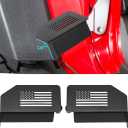 Upgraded 120° Wrangler JL Front Foot Pegs Door Footrest Pegs Door Hinge Rest Pedals Compatible with 2007-2024 Wrangler JK JKU JL JLU Gladiator JT