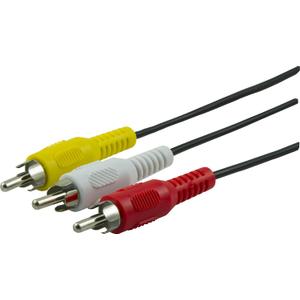 GE Composite Audio/ Video Cable, 6 ft. RCA Style Plugs 3-Male to 3-Male,, for TV, VCR, DVD, Blu Ray, Video Game System, Satellite, and Home Theater Receivers, 33608