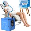 Migraine Relief Cap with Water Circulation & Programmable Timer, Reusable Cold Therapy Head Wrap, USB Powered Portable Ice Mask for Tension, Stress & Migraines