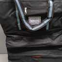 Expandable Extra Large Travel Oxford Duffel Bag with Wheels Waterproof Lightweight Traveling Foldable Suitcase (Black)