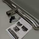 PM PERFORMOTOR 37x4 Inches Oval 2 Inches Receiver Stainless Steel Trailer Towing Tailgate Hitch Step Bar Chrome