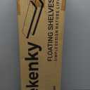 Solid Wood Floating Shelves for Wall, Rustic Farmhouse Wall Mounted Shelf Set of 2, Heavy Duty Bathroom & Living Room Decor (Walnut Color, 23.5 '' x 7 '' x 1.5'')