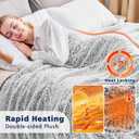 EMME Soft Sherpa Fleece Blanket with Tassel, Reversible Plush Fluffy Large Blanket, Light Weight Warm Decorative Boho Blanket Cover for Sofa, Couch, Bedroom,Travel(Tassel Grey,50"x60") (Throw)