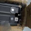 Anbte Folding Camping Table, Aluminum 24" x 16" Adjustable Height Small Folding Table with Carrying Handle, Lightweight, Portable Camping Table Waterproof for Outdoor Indoor Picnic Beach BBQ (Black)