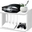 Projector Wall Mount Thickened Big Space Heat Dissipation 2 Layers Shelf for Projector, WiFi Router Projector Mount, Projectors Shelf, Floating Wall Shelf White (0.4 in / 1 cm)