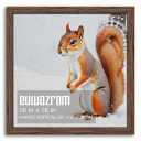euwazram Rustic Walnut 16x16 Frame - Single Frame, 16 x 16 Poster Frame for Artwork, Puzzles, Photos and Movie Posters Picture Frames