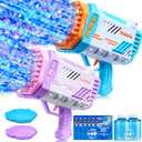 Sloosh 2 Packs 69 Holes Bubble Gun with Solution Refill for Toddlers, Kids, Rocket Shape Bubble Guns Toy for Outdoor, Summer Toy, Gifts, Party Favors,Wedding, Easter