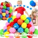 60PCS Reusable Water Balloons, Water Balloons.Cotton Water Balls, Water Splash Balls, Water Balloon Game, Summer Toys and Out, Water Balloons for Kids
