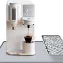 Silicone Coffee Bar Mat 24''x16'' Non-Slip Coffee Maker Mat, Heat-resistant Silicone Mat Detachable Dish Drying Mats for Kitchen Countertops, Waterproof Under Pad (Grey, 24''x16'')