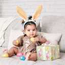 2 x WRAPLULU Easter Wrapping Paper - 4 Jumbo Sheets, 28 * 40 Inches - Green Bunny Gift Wrap with Carrots, Ice Cream, Eggs and Floral, Perfect for Kids Easter Spring Birthday