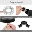 BoostArea LED 2 Light Track Lighting Kit, LED Track Lighting Fixtures, Black Round Ceiling Spot Lighting, Flexibly Rotatable Light Head for Kitchen, Living Room, Bedroom, GU10 Bulb Not Included