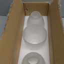 3 Pack White Frosted Glass Shade Replacements, Ceiling Fan Light Covers Glass Globes Lampshades for Chandelier, 4.92"High, 4.72"Diameter, 1.65 "Fitter, Bell Shaped Glass Shades for Vanity