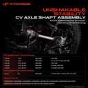 A-Premium Pair (2) Front CV Axle Shaft Assembly Compatible with Honda Civic 1992-2000, Civic del Sol 1993-1997 & Acura EL 1997-2000, Driver and Passenger Side