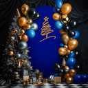 Babenest 7.2Ft Royal Blue Wedding Arch Cover, Spandex Fitted Arch Backdrop Cover for Photography, Round Top Chiara Stand Cover for Party Ceremony Birthday Baby Shower Anniversary Decoration