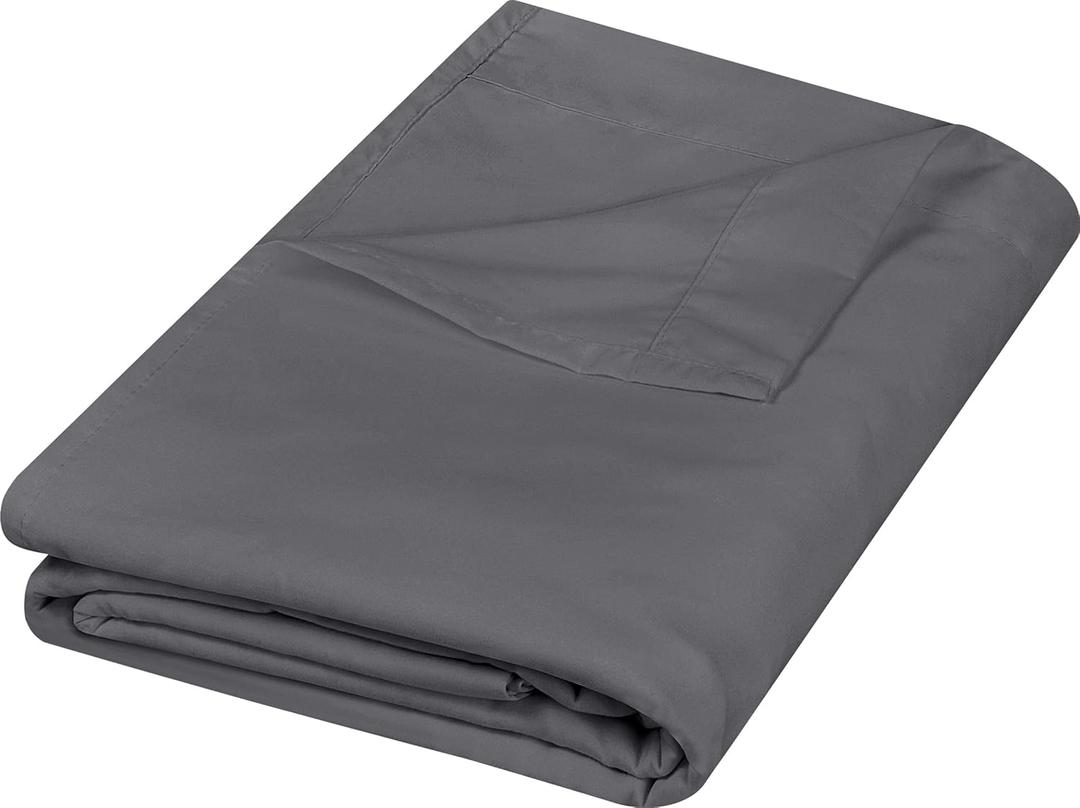 Utopia Bedding Flat Sheet - 1 Pack (Queen, Grey) - Soft Brushed Microfiber Fabric - Shrinkage & Fade Resistant Top Sheet - Easy Care Bed Sheet