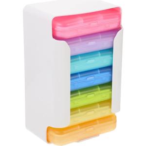 Portable Weekly Medicine Organizer Box Compact Pill Case with Compartments Travel-Friendly Plastic Holder for Daily Vitamins and Supplements